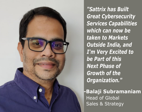 Sattrix Group Appoints Balaji Subramaniam as Head of Global Sales – Strategy to Expand Its Business Operations Globally